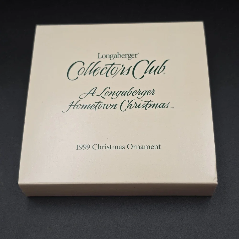 1999 Longaberger Collectors Club HOMETOWN CHRISTMAS Riding‎ Thru Snow Ornament